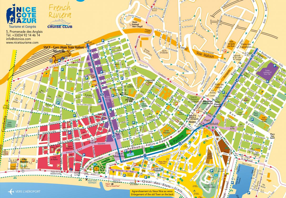 detailed map of Nice